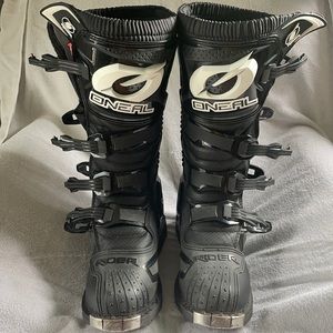 ONEAL riding boots, black, size 9 mens